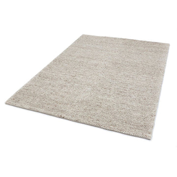 Katherine Carnaby Coast CS02 Modern Plain Shimmer Hand-Woven Textured Wool & Viscose Blend Looped Pile Flatweave Oyster Rug-Asiatic Carpets-Rug Love - The Most Loved Rug Store